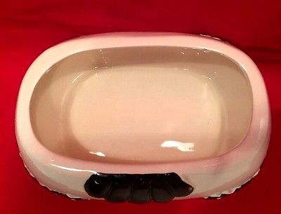 DAVIDS COOKIES BLACK AND WHITE CERAMIC PURSE COOKIE TRINKET JAR