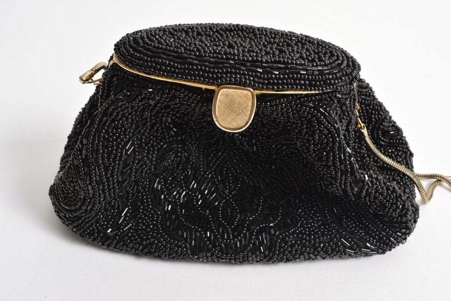 Vintage La Regale Beaded Handbag Sequin Purse Bead Clutch 1960 s Ethel Lee Vintage Art ELVA