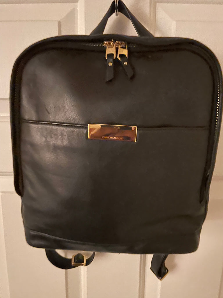 Isaac Mizrahi Black Leather Backpack – Ethel Lee Vintage  display picture 1