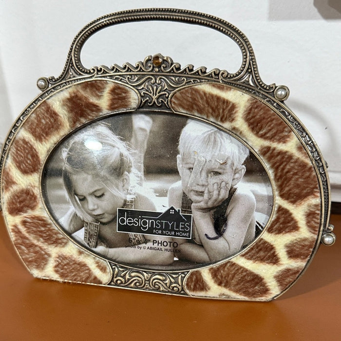 Design Styles Faux Fur Handbag Shaped Picture Frame Photo 1/8" x 3 1/2"