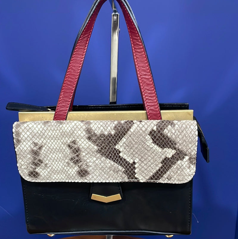 Vittoria Napoli Mini Mel Python Leather Handbag