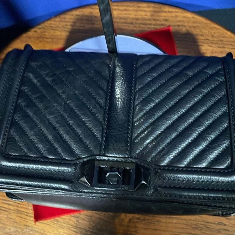 Rebecca Minkoff Chevron Quilted Small Love Crossbody
