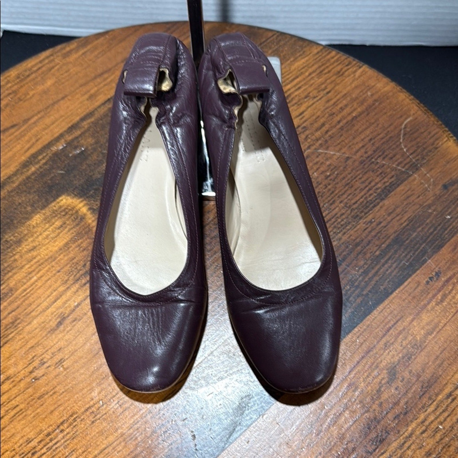 Everlane Women's The Italian Leather Burgundy The Day Heel