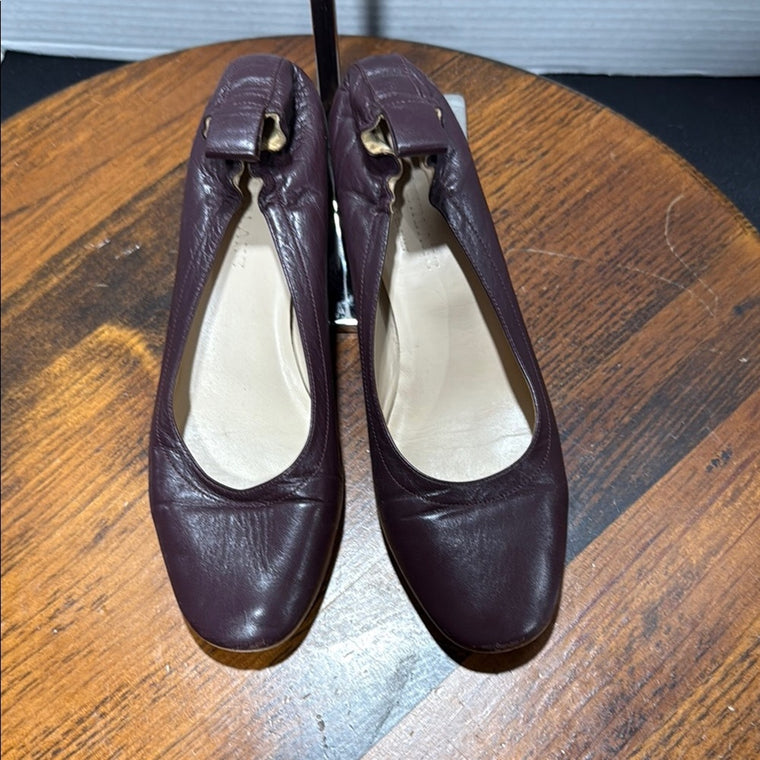 Everlane Women's The Italian Leather Burgundy The Day Heel