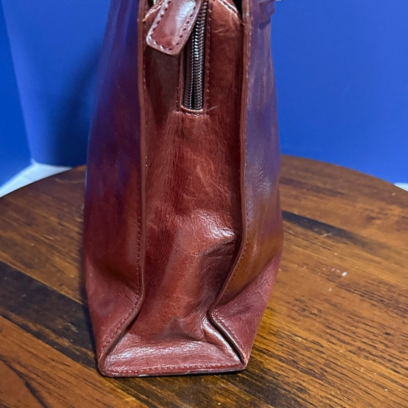 ETIENNE AIGNER Leather VTG Tote Bag Cognac