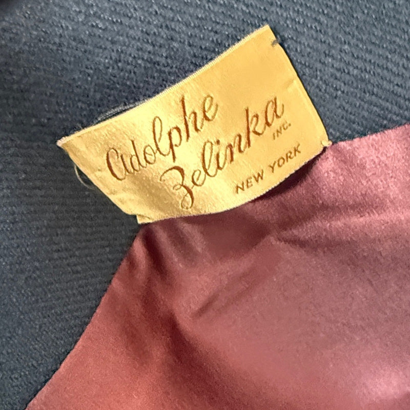 Vintage Adolphe Zelinka New York Blue Double Breasted Coat