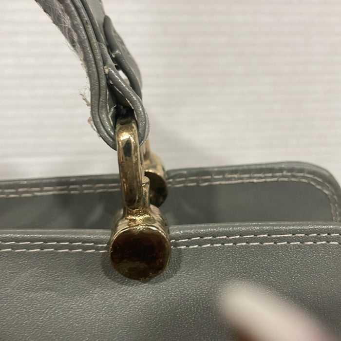 Vintage gray leather bag