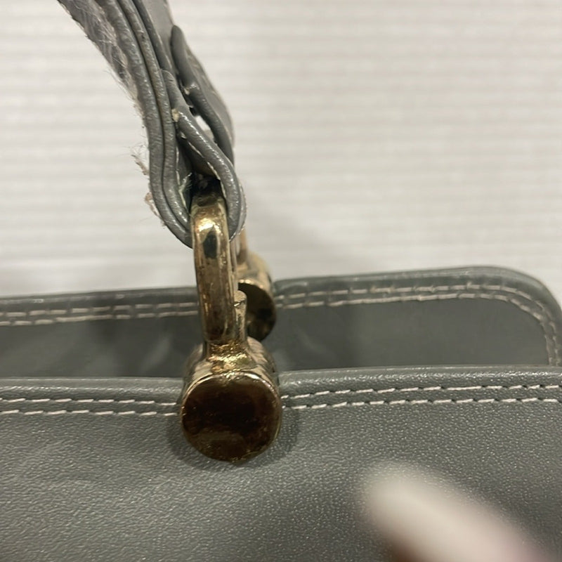 Vintage gray leather bag