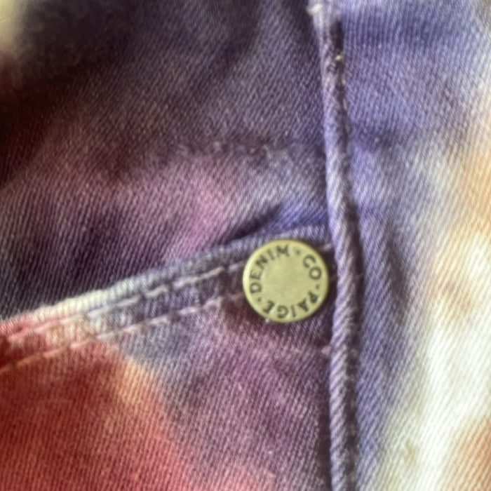 PAIGE Jeans Verdugo Tie-Dye Ultra Skinny Low-Rise Denim