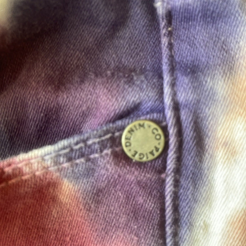 PAIGE Jeans Verdugo Tie-Dye Ultra Skinny Low-Rise Denim