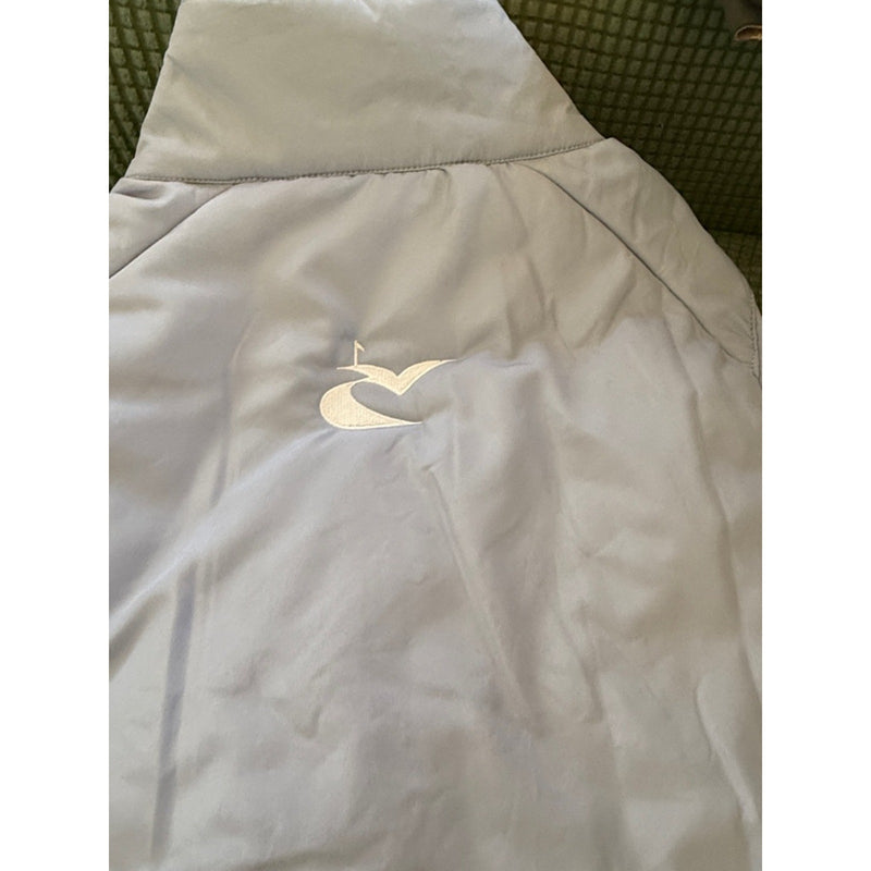 BMW Light Gray Puffer Jacket with Championship Logo Zip Up Golf Jacket