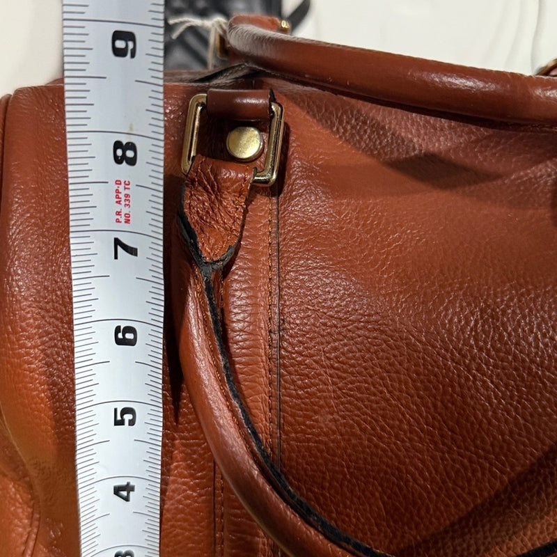 MIU MIU BROWN LEATHER BOSTON BAG