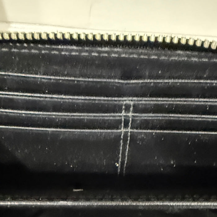 COACH Madison Leather Accordian Zip Around Wallet 46601 SV/BLA