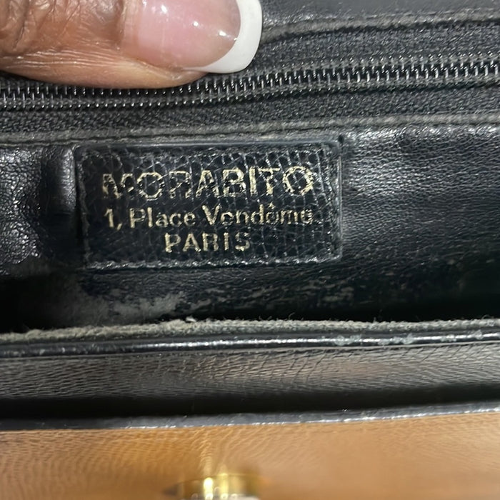 Morabito Black and Brown Leather Bag