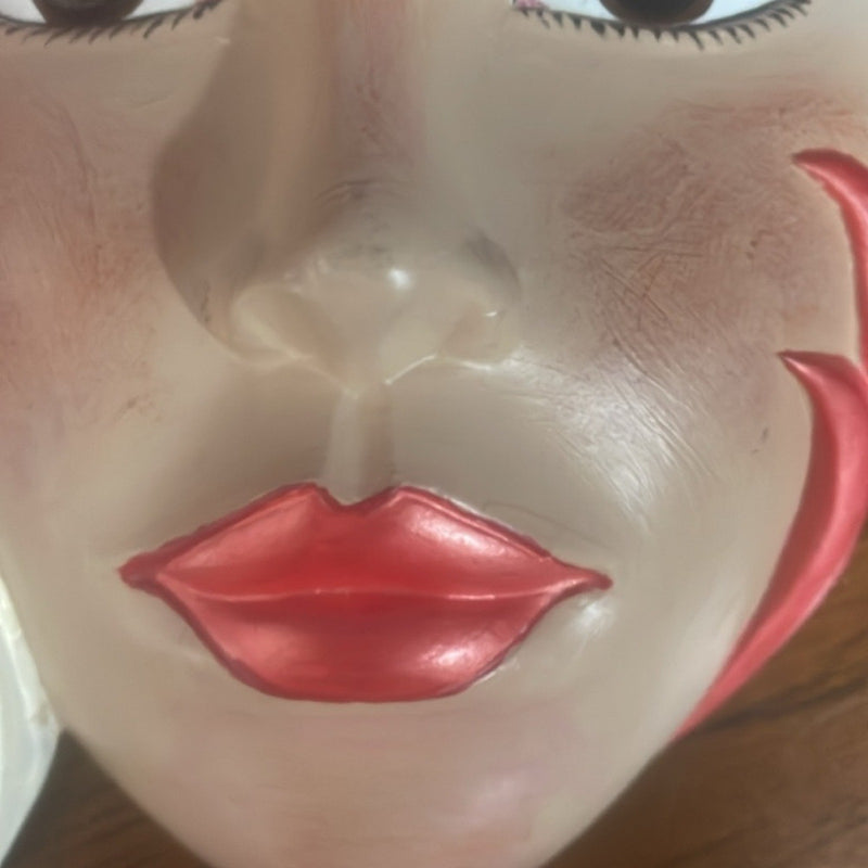 Ceramic Lady head wall hanging. Rare Find