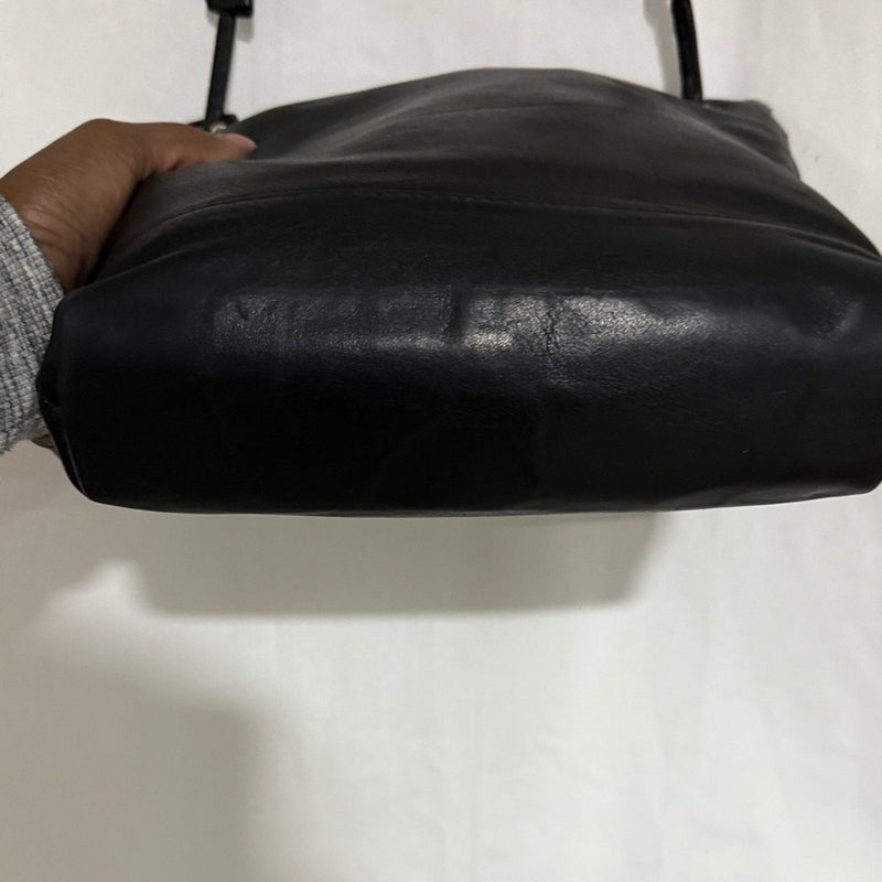 Jane Hopkinson Black Leather Shoulder Big (1989)