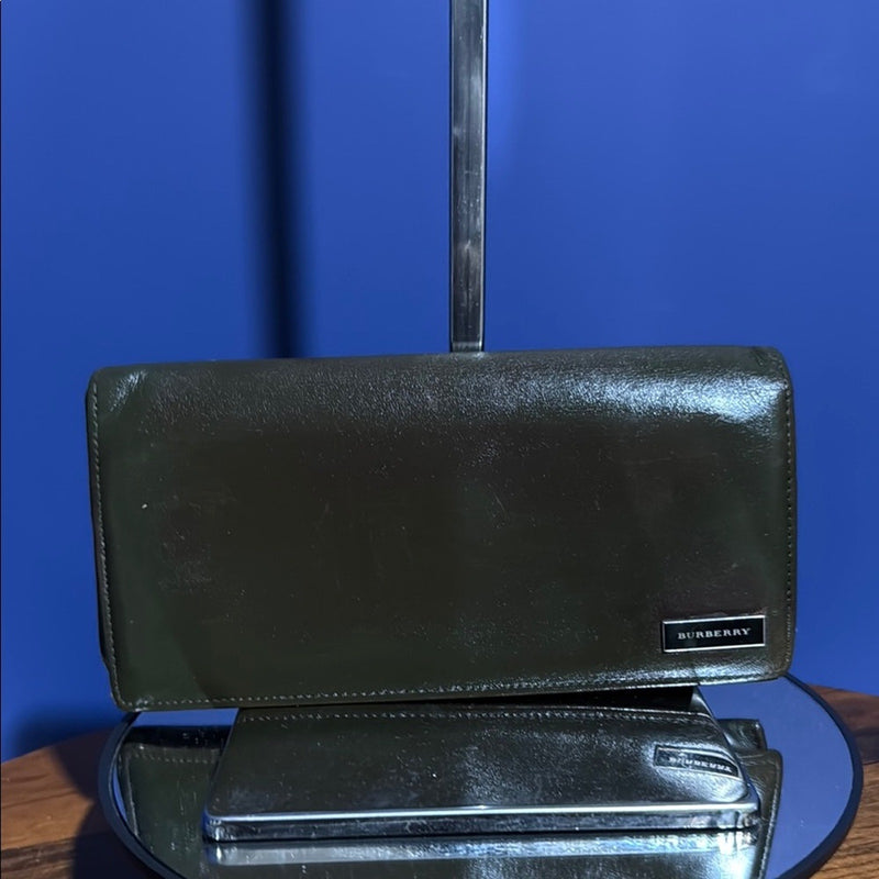 Burberry Dark Brown Leather Clutch