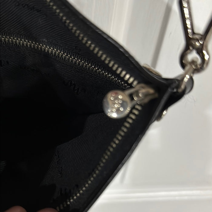 Monsac Black Leather Crossbody Bag