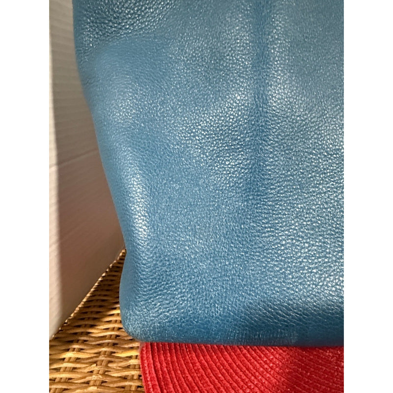 GiGi New York Peacock Blue Leather Tote Bag - Women's Carryall