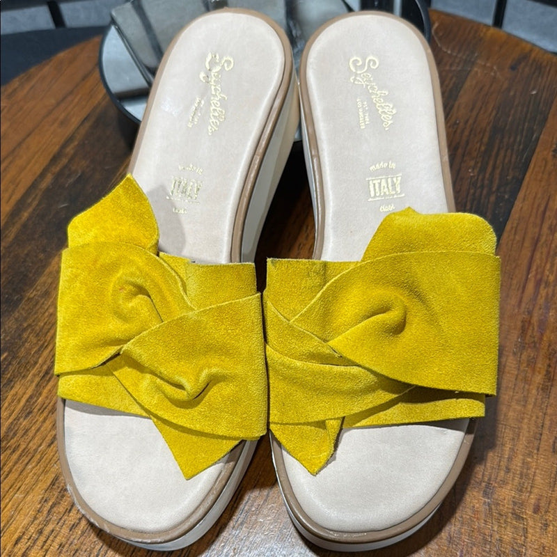 SEYCHELLES
Coast Knotted Slide Sandal In Yellow Suede
