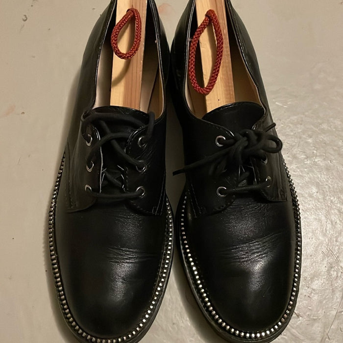 Michael Kors Vivia Lace Up Oxford Flat Black Shoes