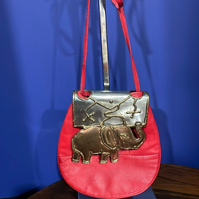 Brutalist Vintage - Carvalhu's Brazil - RARE RED Crossbody Bag