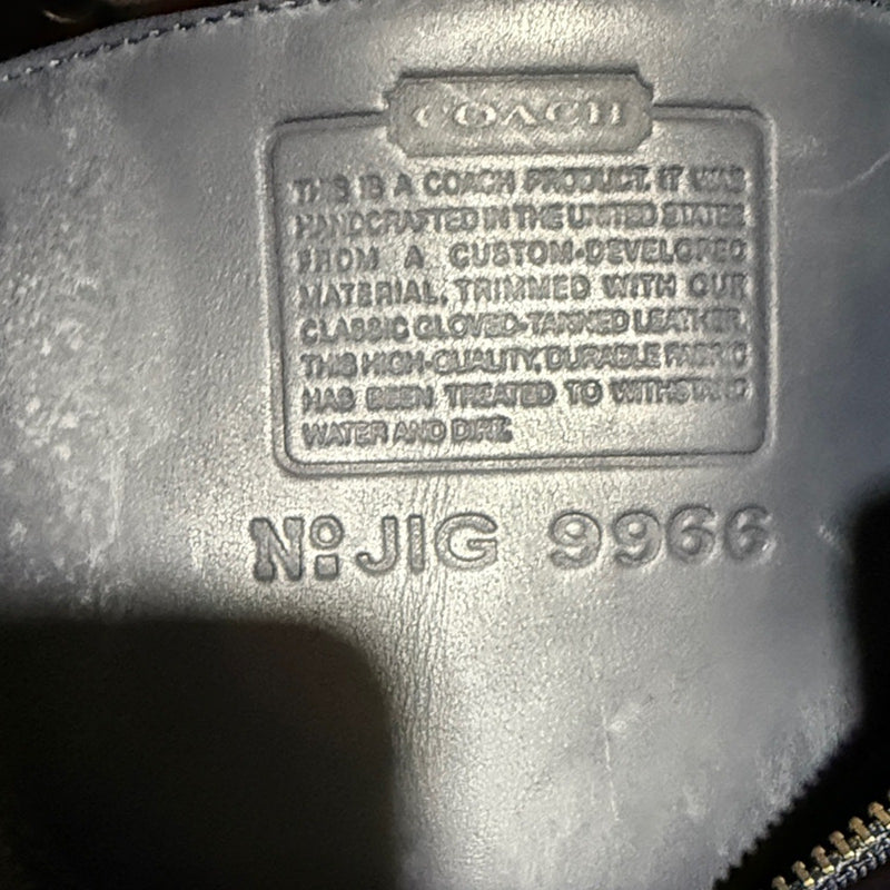 Vintage COACH #9966 "Legacy Zip" Blue Leather Crossbody Bag