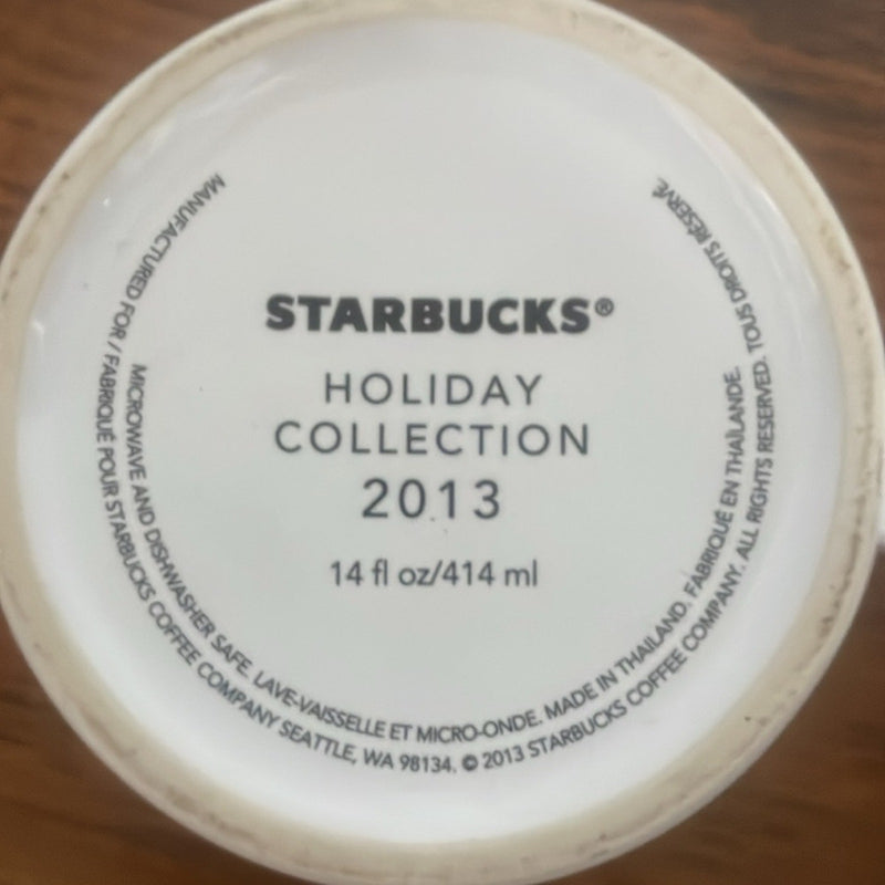 Starbucks Bundle Limited Edition Christmas Mug Collection w/small handmade cards