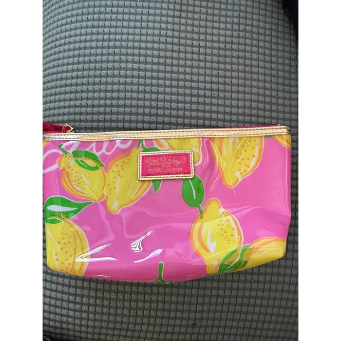 Lilly Pulitzer Pink Yellow Lemon Cosmetic Pouch
