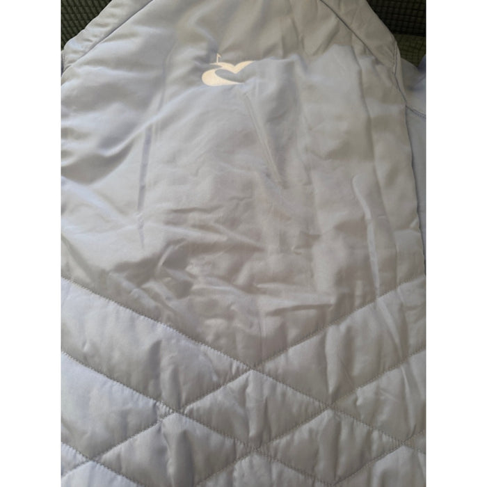 BMW Light Gray Puffer Jacket with Championship Logo Zip Up Golf Jacket