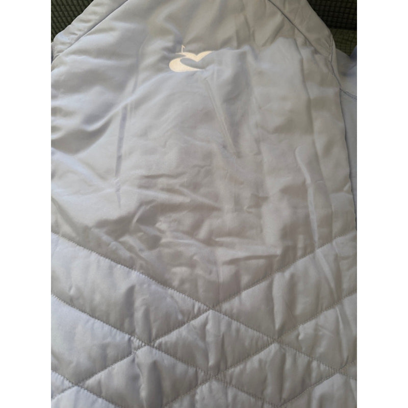 BMW Light Gray Puffer Jacket with Championship Logo Zip Up Golf Jacket