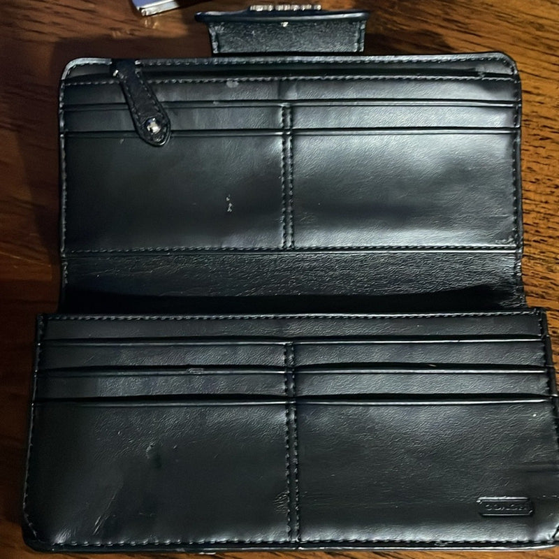 COACH Black Ashley Leather Wallet