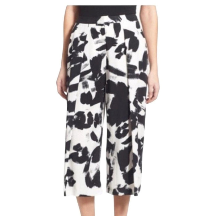 Kendall & Kylie Black and White Wide Leg Pants