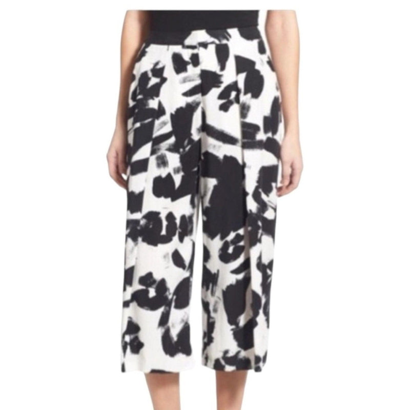 Kendall & Kylie Black and White Wide Leg Pants