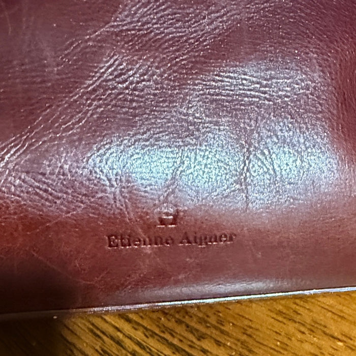 ETIENNE AIGNER Leather VTG Tote Bag Cognac