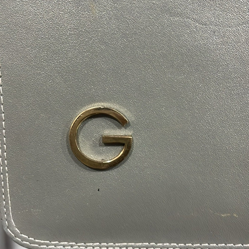 Vintage gray leather bag