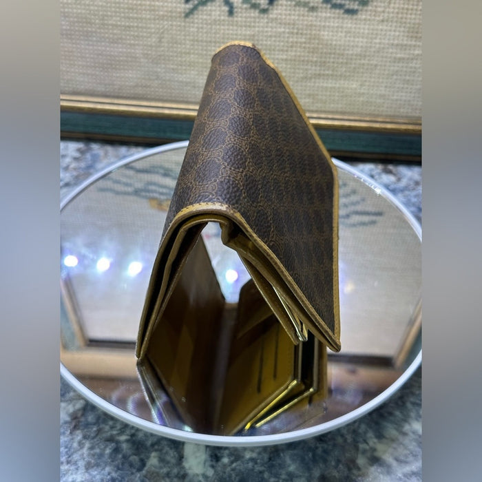 CELINE MACADAM Kiss-lock Wallet Mustard Color