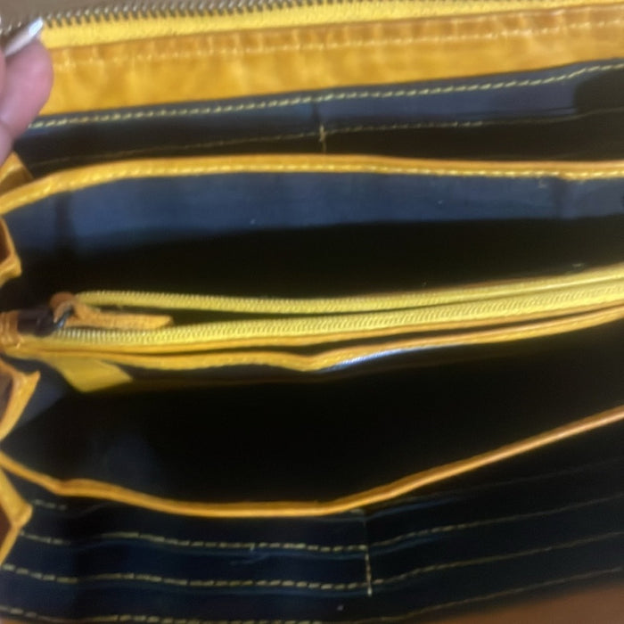 Ashwood Daisy Yellow Wallet Leather Purse Clutch