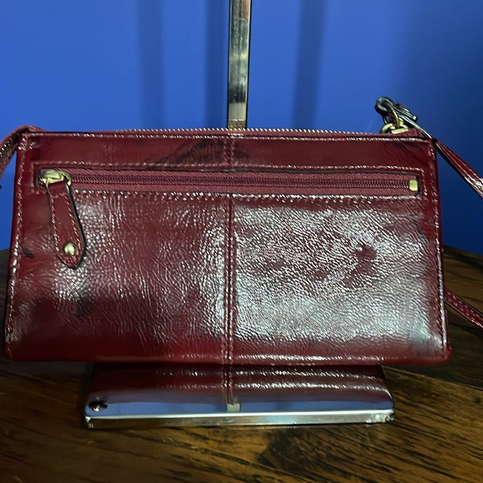 COACH wristlet F11940 signature Cherry Red patent leather .