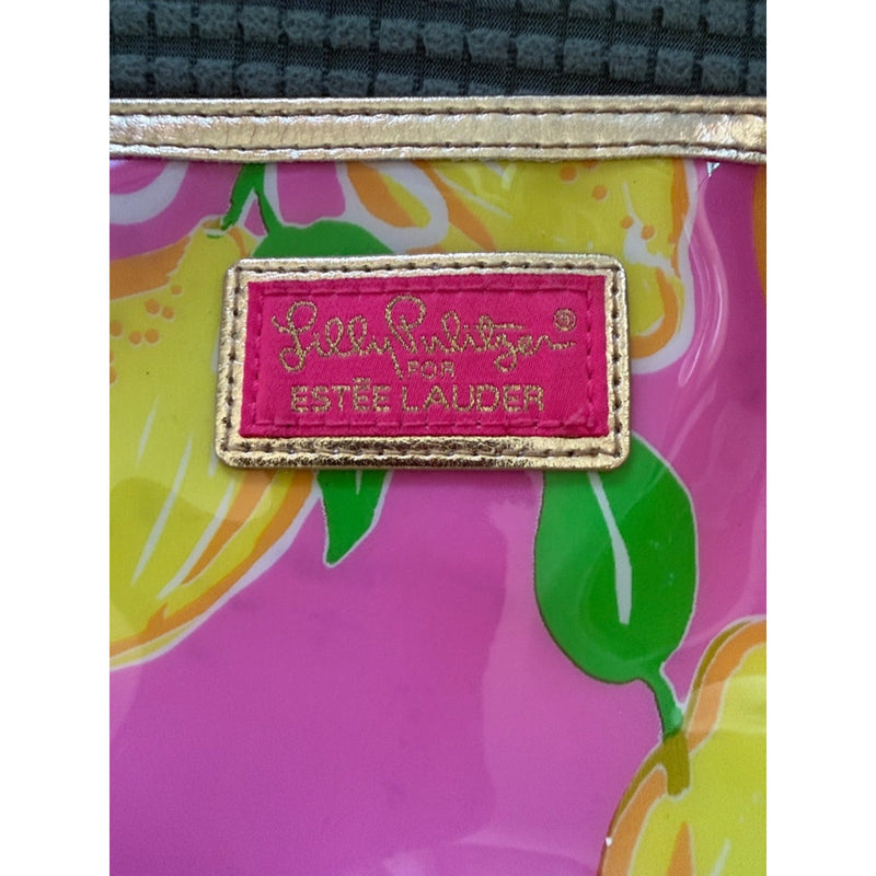 Lilly Pulitzer Pink Yellow Lemon Cosmetic Pouch