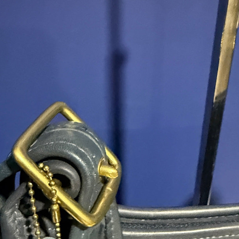 Vintage COACH #9966 "Legacy Zip" Blue Leather Crossbody Bag