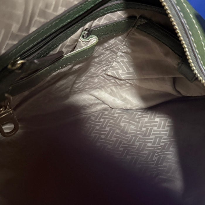 Cole Haan Olive Hobo Bag with Tan and Brown Stripe
