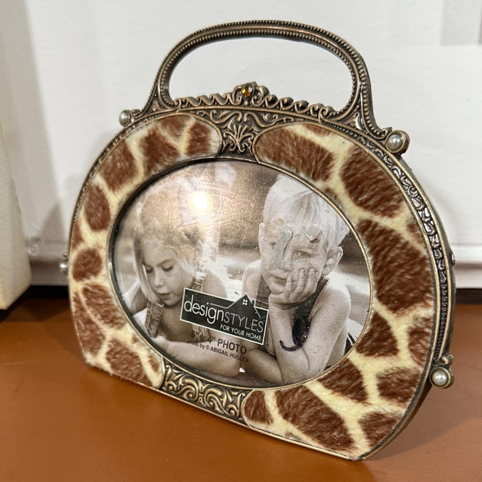 Design Styles Faux Fur Handbag Shaped Picture Frame Photo 1/8" x 3 1/2"