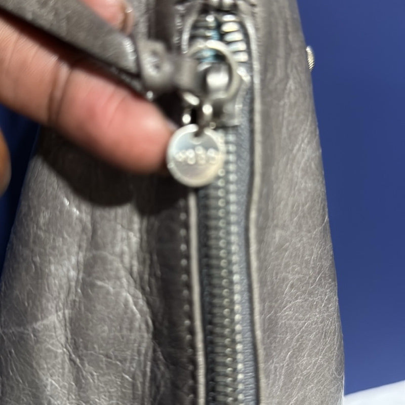 HOBO Classic Gray Leather Hobo Bag