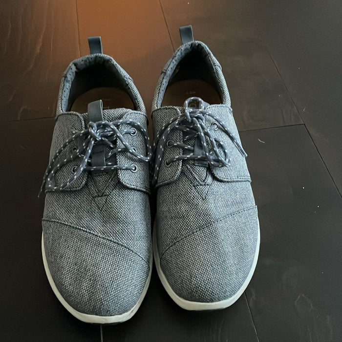 Toms Del Rey Womens Shoes Gray 8 M Canvas Casual Lace Up Athletic Sneakers