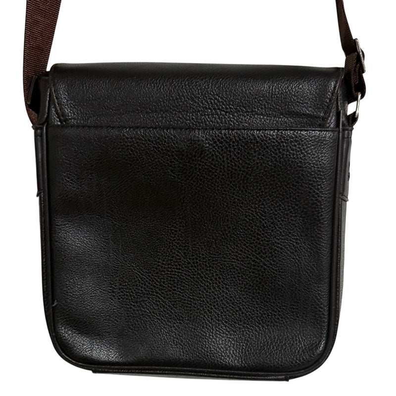 Montblanc Dark Brown Leather Meisterstuck North South Messenger Bag