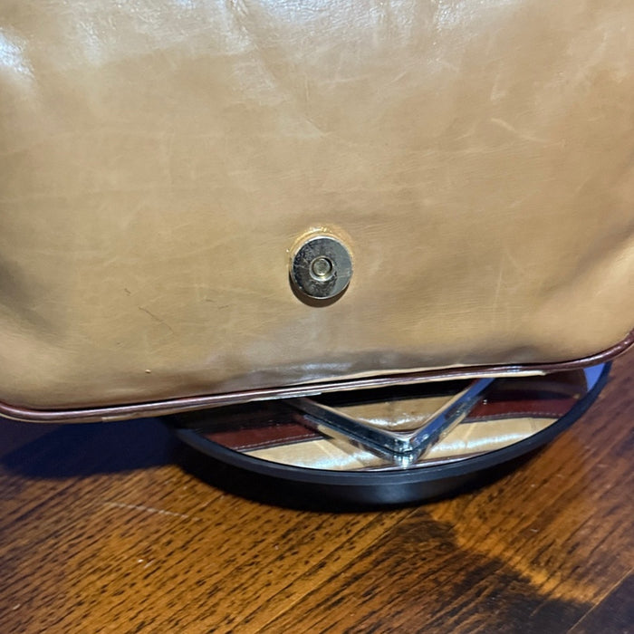 BALLY Cream Tan Grain Leather Cross Body Handbag