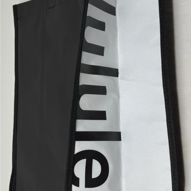 Lululemon Set of 2 Reusable Shopping Totes Black  14"x16"X6"