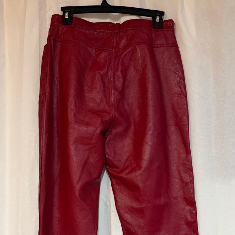 Rem Garson Red Leather Pants