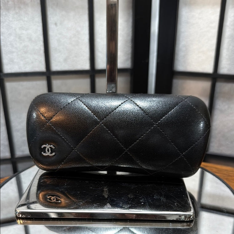 Chanel Black Quilted Sunglasses Case